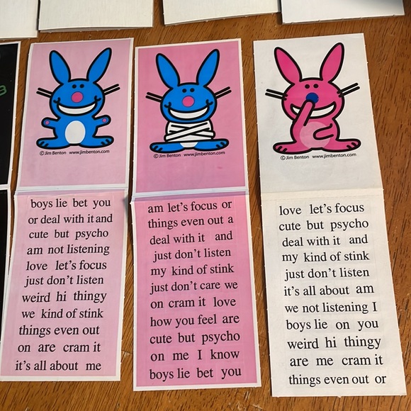 Vintage happy bunny stickers - Picture 3 of 3